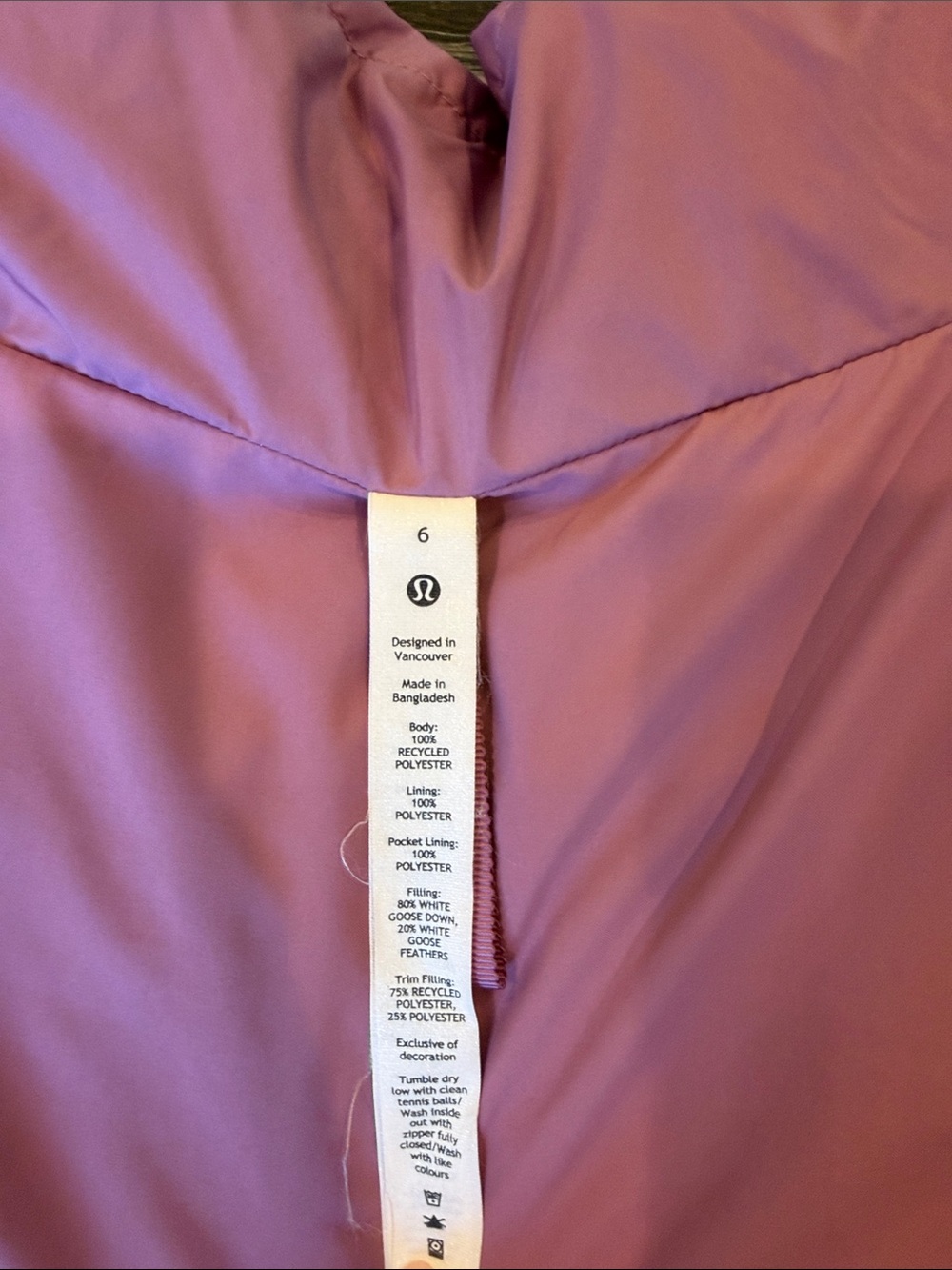 Lululemon Wunder Puff Cropped Vest in Velvet Dust Purple Size 6 - Picture 14 of 15